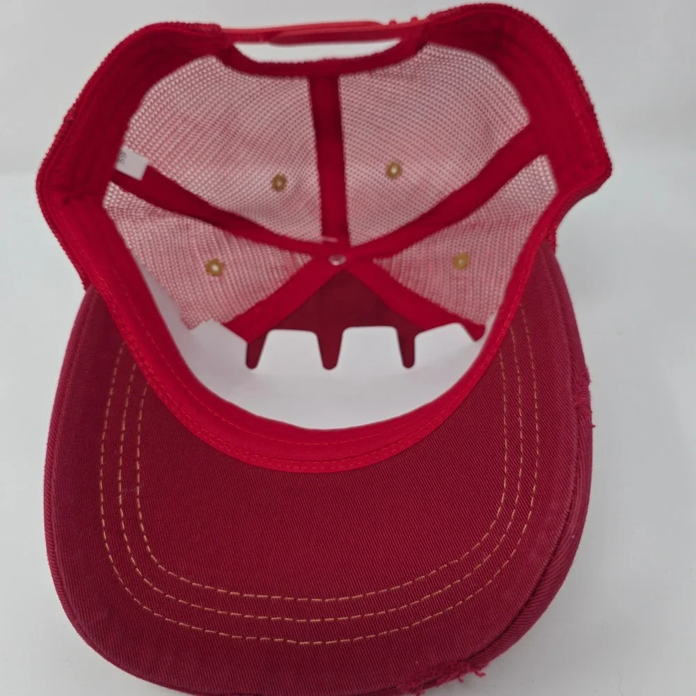O.C.H.D. Trucker Hat OSFM Hunting OCHD Mallard Duck Red Distressed Mesh Cap